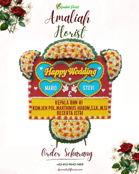 Papan Bunga Pernikahan Semawur